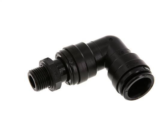22mm x G1/2'' 90deg Elbow Push-in Fitting with Male Threads POM NBR Rotatable