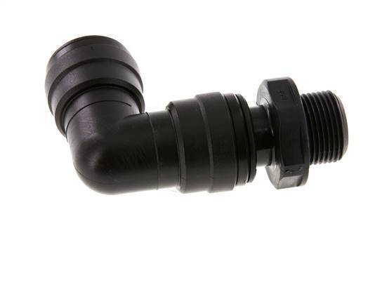 22mm x G3/4'' 90deg Elbow Push-in Fitting with Male Threads POM NBR Rotatable