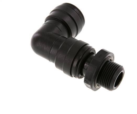 22mm x G3/4'' 90deg Elbow Push-in Fitting with Male Threads POM NBR Rotatable