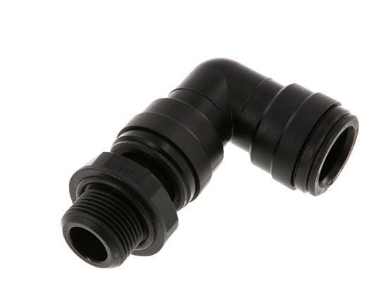 22mm x G3/4'' 90deg Elbow Push-in Fitting with Male Threads POM NBR Rotatable