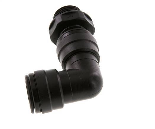 22mm x G3/4'' 90deg Elbow Push-in Fitting with Male Threads POM NBR Rotatable