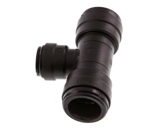15mm x 22mm Tee Push-in Fitting POM NBR FDA