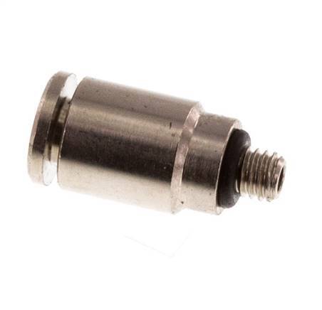 3mm x M 3 Push-in Fitting with Male Threads Brass NBR [2 Pieces]