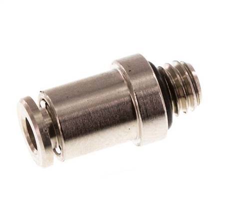 3mm x M 5 Push-in Fitting with Male Threads Brass NBR [2 Pieces]