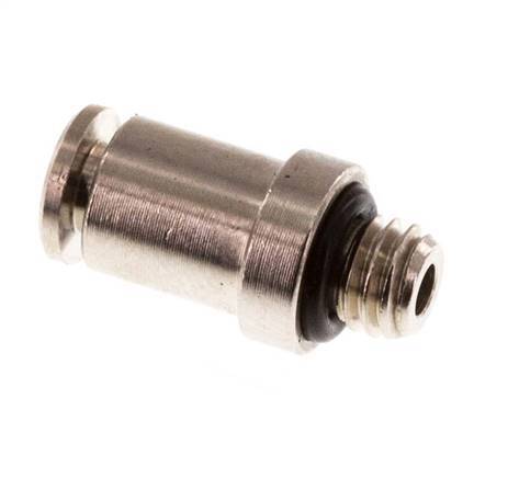 3mm x M 5 Push-in Fitting with Male Threads Brass NBR [2 Pieces]