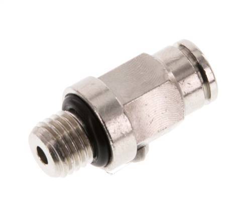 4mm x M 8 x 1 Push-in Fitting with Male Threads Brass NBR [2 Pieces]