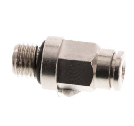 4mm x M 8 x 1 Push-in Fitting with Male Threads Brass NBR [2 Pieces]