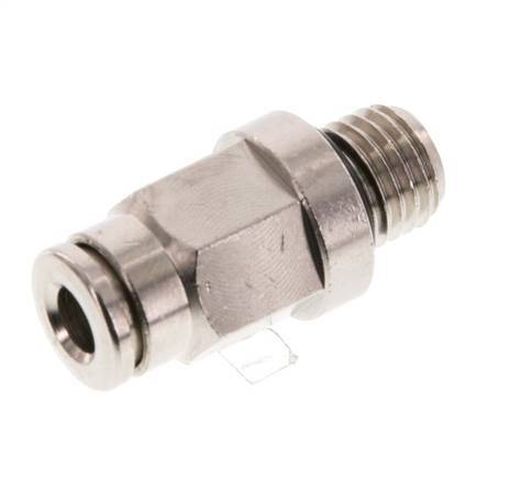 Push-To-Connect Tube to Metric Thread Tube Fitting: Male Elbow, M8 x 1  Thread