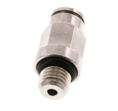 4mm x M 8 x 1 Push-in Fitting with Male Threads Brass NBR [2 Pieces]