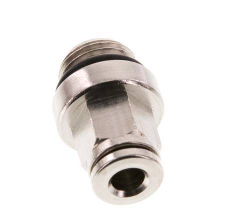 4mm x M 10 x 1 Push-in Fitting with Male Threads Brass NBR [2 Pieces]