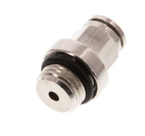 4mm x M 10 x 1 Push-in Fitting with Male Threads Brass NBR [2 Pieces]