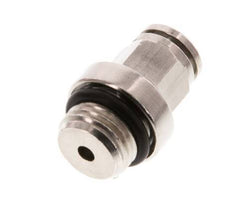 4mm x M 10 x 1 Push-in Fitting with Male Threads Brass NBR [2 Pieces]