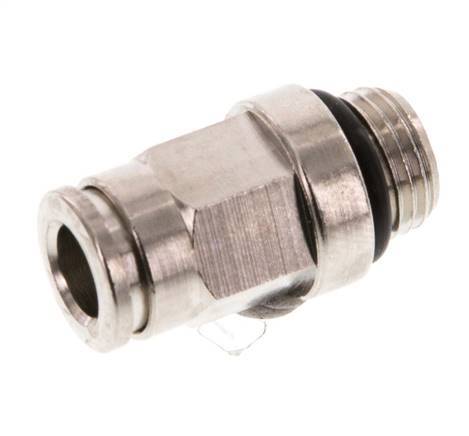 6mm x M 10 x 1 Push-in Fitting with Male Threads Brass NBR [2 Pieces]