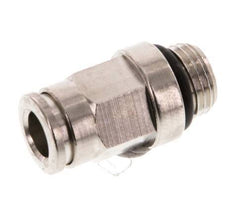6mm x M 10 x 1 Push-in Fitting with Male Threads Brass NBR [2 Pieces]
