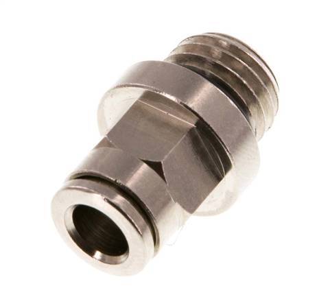6mm x M 12 x 1.5 Push-in Fitting with Male Threads Brass NBR [2 Pieces]