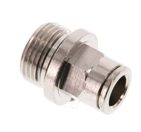 8mm x G3/8'' Push-in Fitting with Male Threads Brass NBR [2 Pieces]