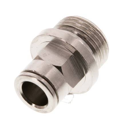 8mm x G3/8'' Push-in Fitting with Male Threads Brass NBR [2 Pieces]