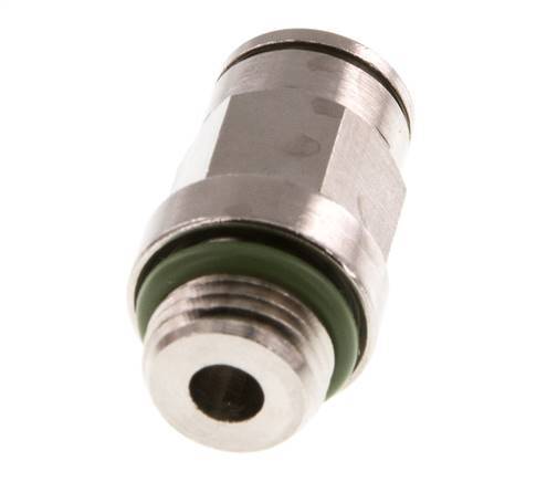 6mm x M 10 x 1 Push-in Fitting with Male Threads Brass FKM [2 Pieces]