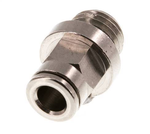 6mm x M 12 x 1.5 Push-in Fitting with Male Threads Brass FKM [2 Pieces]