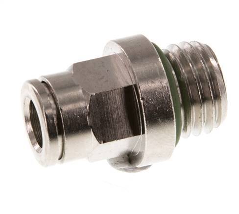 6mm x M 12 x 1.5 Push-in Fitting with Male Threads Brass FKM [2 Pieces]