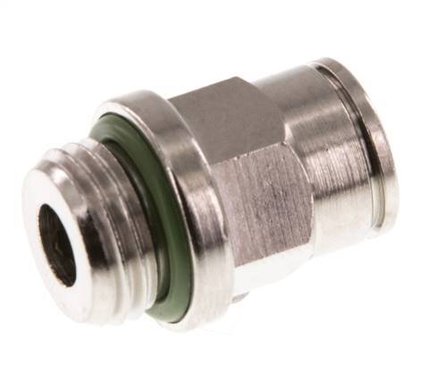 8mm x G1/4'' Push-in Fitting with Male Threads Brass FKM [2 Pieces]