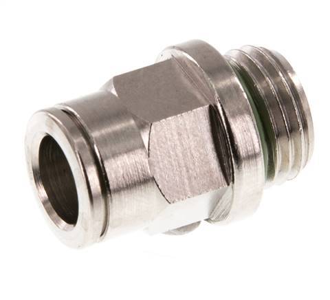 8mm x G1/4'' Push-in Fitting with Male Threads Brass FKM [2 Pieces]
