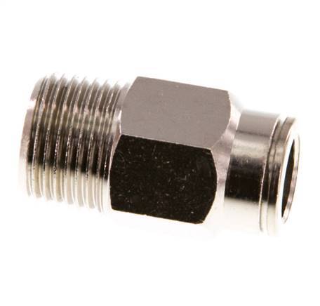 10mm x R3/8'' Push-in Fitting with Male Threads Brass NBR [2 Pieces]