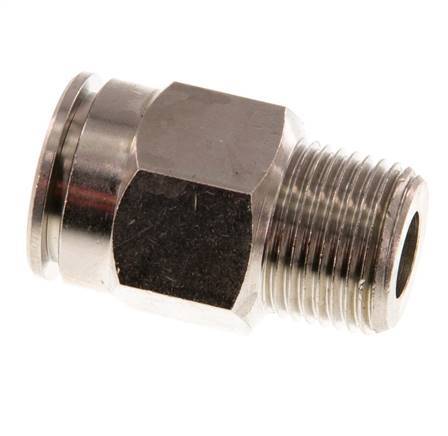 14mm x R3/8'' Push-in Fitting with Male Threads Brass NBR