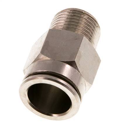 14mm x R3/8'' Push-in Fitting with Male Threads Brass NBR