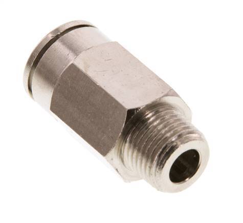 8mm x R1/8'' Push-in Fitting with Male Threads Brass FKM [2 Pieces]