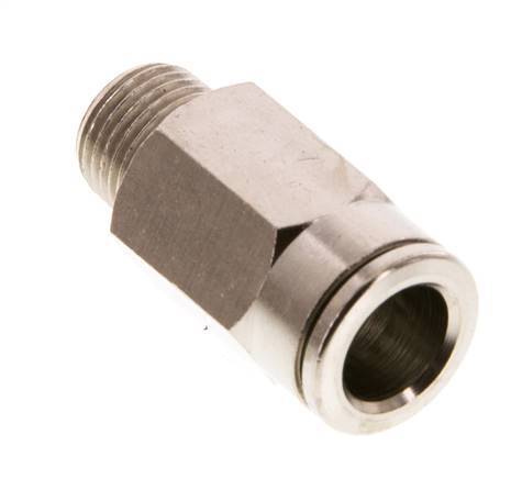 8mm x R1/8'' Push-in Fitting with Male Threads Brass FKM [2 Pieces]