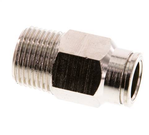 10mm x R3/8'' Push-in Fitting with Male Threads Brass FKM [2 Pieces]
