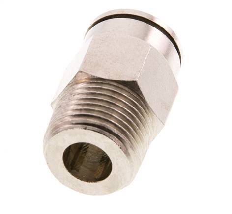12mm x R3/8'' Push-in Fitting with Male Threads Brass FKM [2 Pieces]