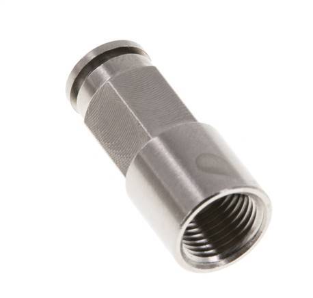 5mm x G1/8'' Push-in Fitting with Female Threads Brass NBR [2 Pieces]