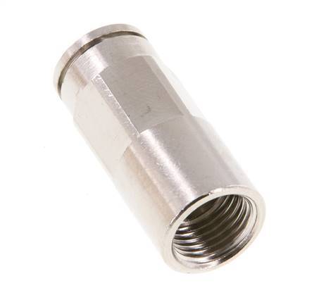 6mm x G1/8'' Push-in Fitting with Female Threads Brass NBR [2 Pieces]