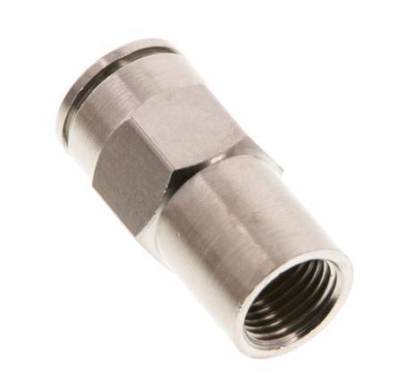 8mm x G1/8'' Push-in Fitting with Female Threads Brass NBR [2 Pieces]