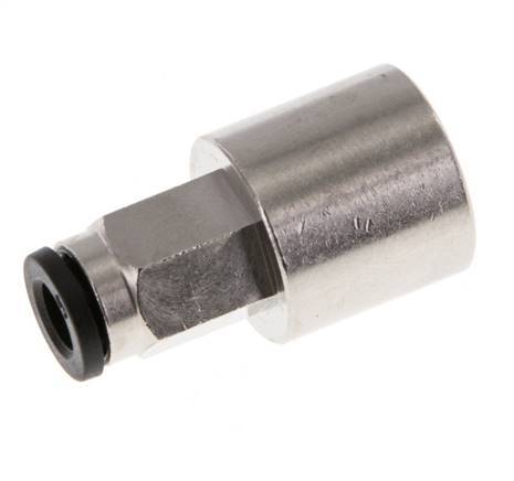 5mm x G1/4'' Push-in Fitting with Female Threads Brass NBR [2 Pieces]