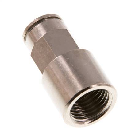 8mm x G1/4'' Push-in Fitting with Female Threads Brass NBR [2 Pieces]