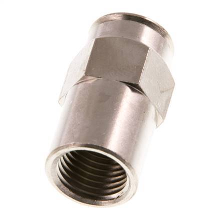 10mm x G1/4'' Push-in Fitting with Female Threads Brass NBR [2 Pieces]