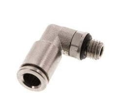6mm x M 7 90deg Elbow Push-in Fitting with Male Threads Brass NBR Rotatable [2 Pieces]