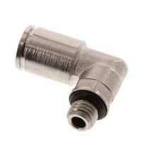 6mm x M 7 90deg Elbow Push-in Fitting with Male Threads Brass NBR Rotatable [2 Pieces]