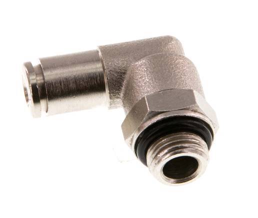 4mm x G1/8'' 90deg Elbow Push-in Fitting with Male Threads Brass NBR Rotatable [2 Pieces]