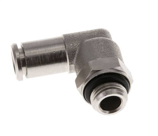 5mm x G1/8'' 90deg Elbow Push-in Fitting with Male Threads Brass NBR Rotatable [2 Pieces]