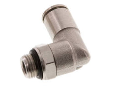 6mm x G1/8'' 90deg Elbow Push-in Fitting with Male Threads Brass NBR Rotatable [2 Pieces]