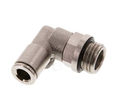 6mm x G1/4'' 90deg Elbow Push-in Fitting with Male Threads Brass NBR Rotatable [2 Pieces]