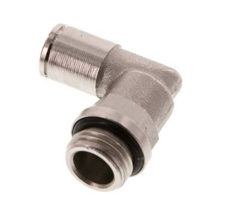 6mm x G1/4'' 90deg Elbow Push-in Fitting with Male Threads Brass NBR Rotatable [2 Pieces]
