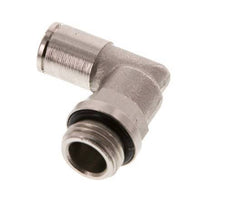 6mm x G1/4'' 90deg Elbow Push-in Fitting with Male Threads Brass NBR Rotatable [2 Pieces]