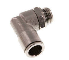 10mm x G1/4'' 90deg Elbow Push-in Fitting with Male Threads Brass NBR Rotatable [2 Pieces]