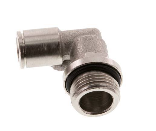 8mm x G3/8'' 90deg Elbow Push-in Fitting with Male Threads Brass NBR Rotatable [2 Pieces]