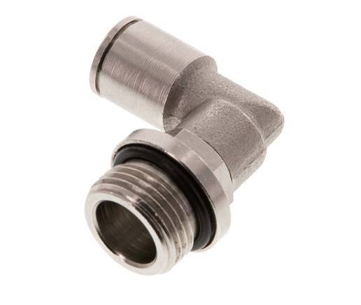 8mm x G3/8'' 90deg Elbow Push-in Fitting with Male Threads Brass NBR Rotatable [2 Pieces]